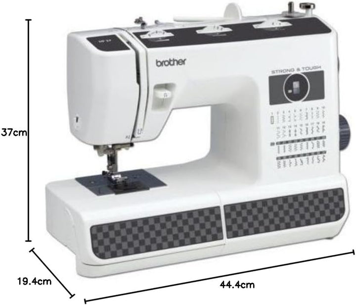 BROTHER Komfort Nähmaschine HF37 mit Aufspulautomatik und automatischer Nadeleinfädler