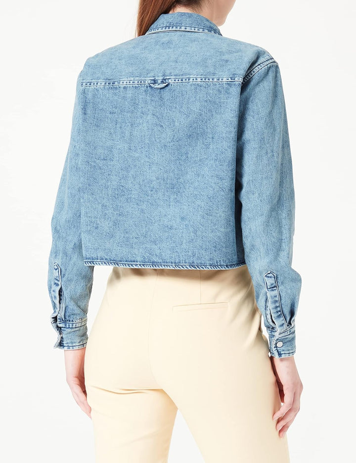 BOSS Damen C_birain Blouse 38 Open Blue461, 38 Open Blue461