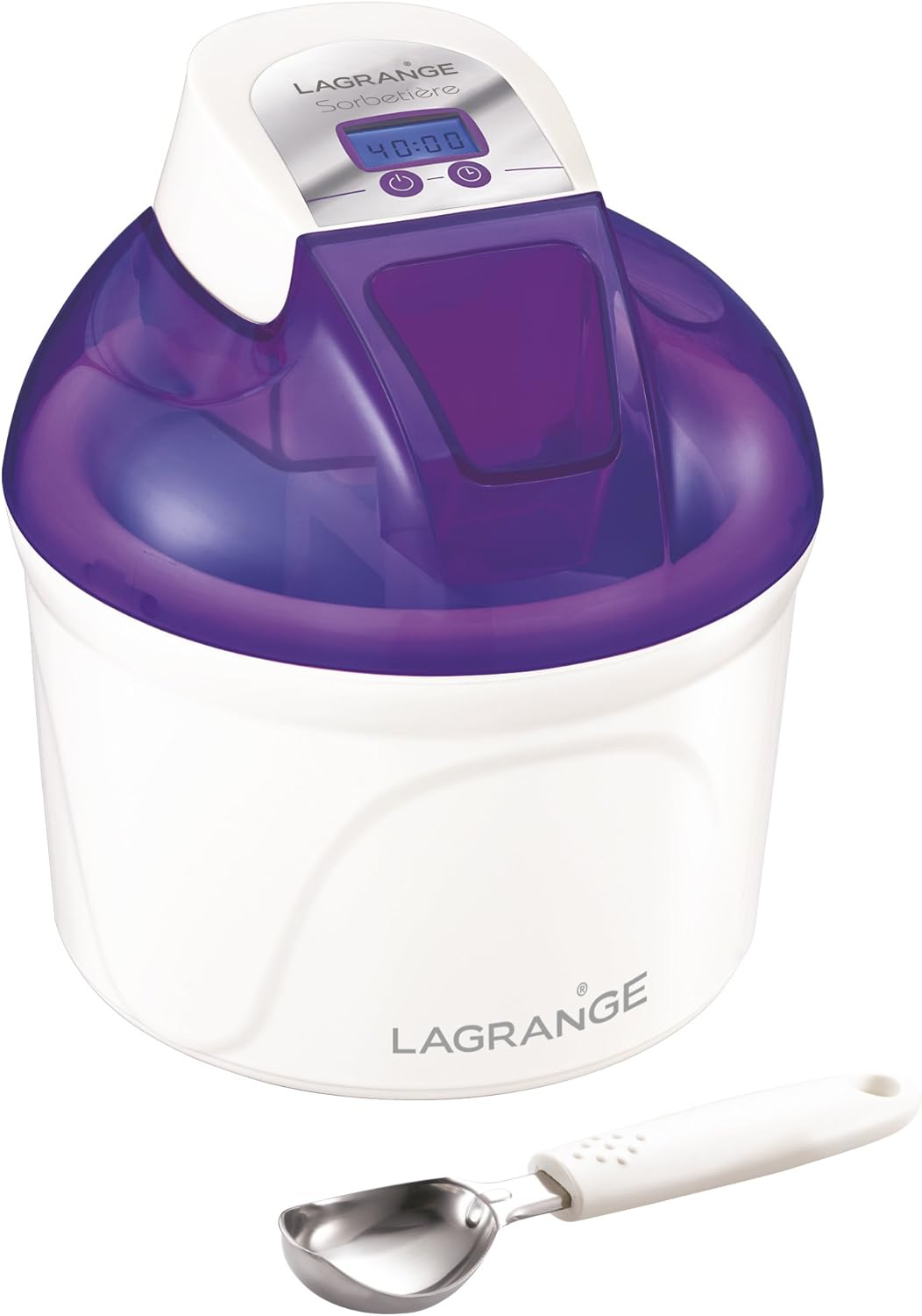 Lagrange 409001 Eismaschine 12 W LCD-Display Behälter 1,5 l Myrtille, Myrtille
