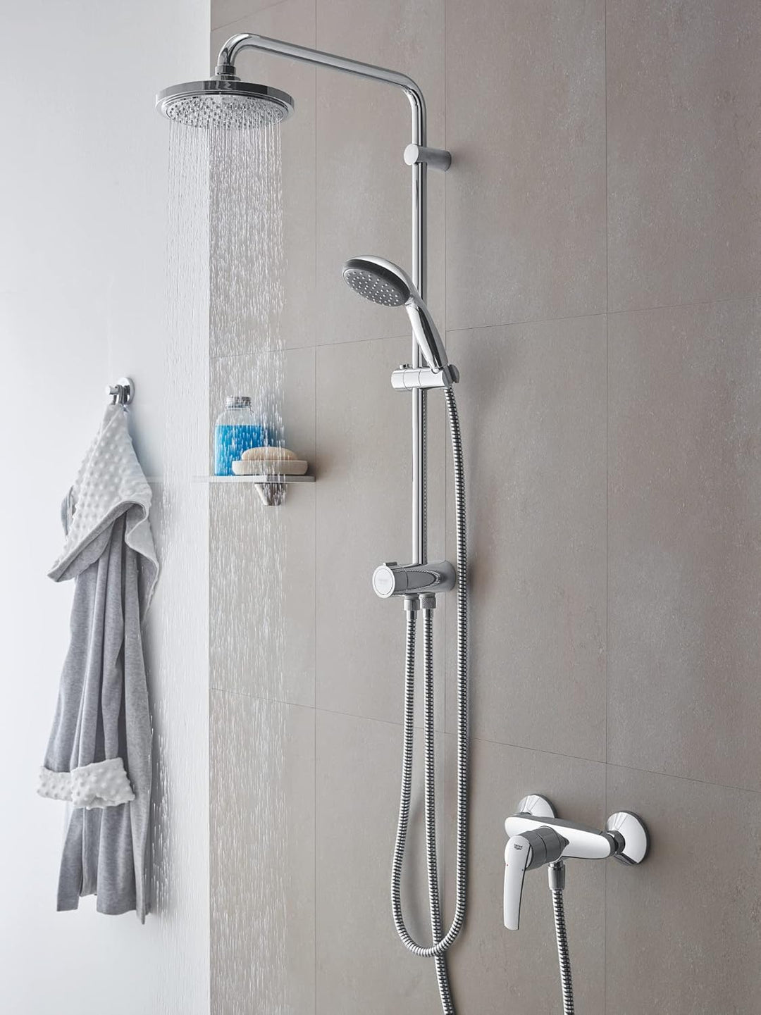 GROHE Vitalio Start 100 - Handbrause (wassersparend, 1 Strahlart, Universal Befestigungssystem, robu