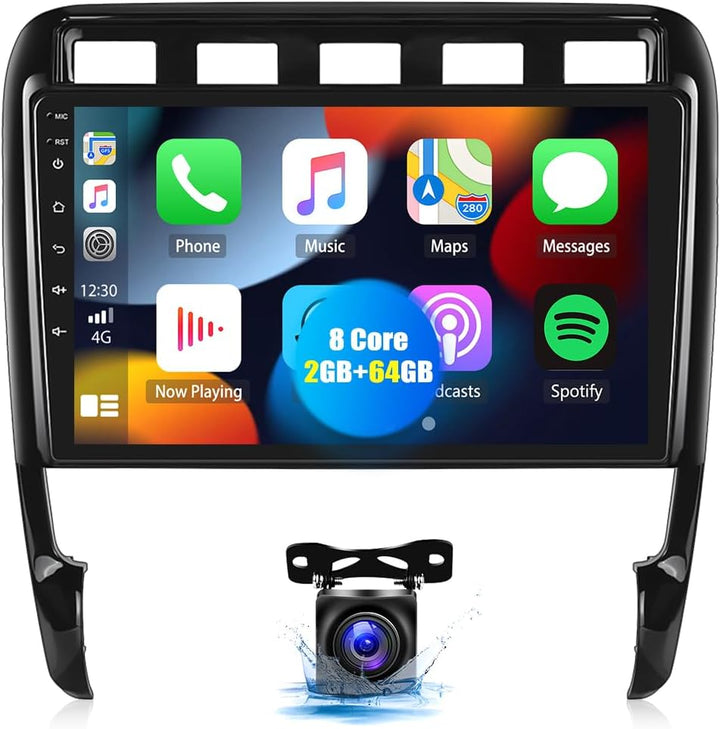 2G+64G CAMECHO Android 13 Autoradio mit Navi fßr Porsche Cayenne 9PA (2002-2010),8 Core丨9 Auto Radio