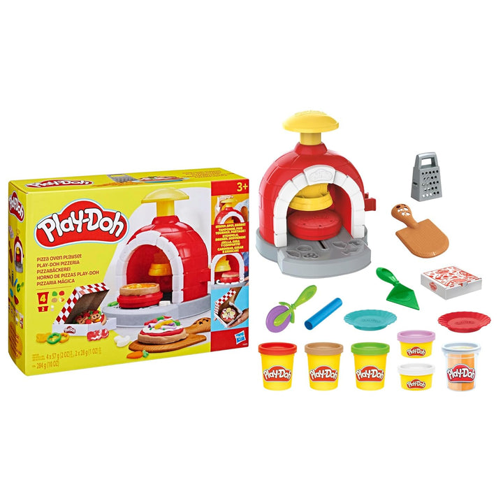 Play-Doh Kitchen Creations Pizzabäckerei Spielset mit 6 Dosen 8 Accessoires Pizzabäckerei Einzelbett