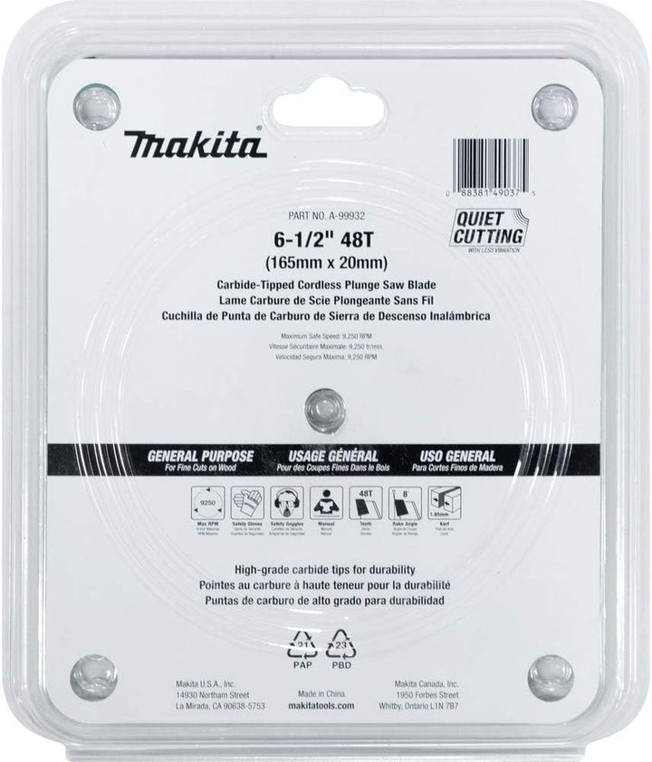 Makita B-56708 SPECIALIZED Sägeb.165x20x48Z, 1 V, 165 x 20 mm 165 x 20 mm silber, schwarz, 165 x 20