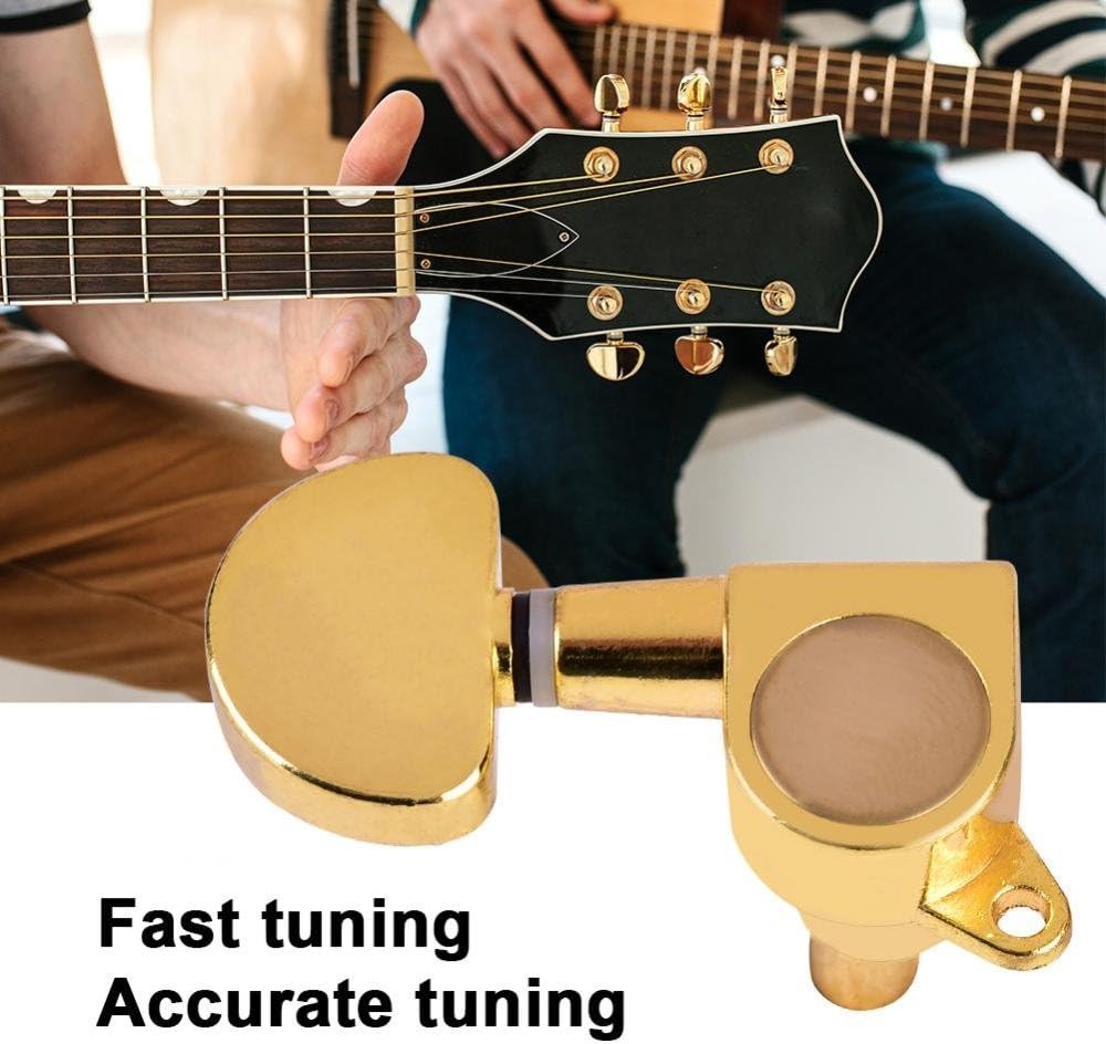 3L3R Geschlossene Gitarren-Stimmwirbel Maschinenk?pfe f¨¹r Folk-Akustik- und E-Gitarren, Spielzubeh?