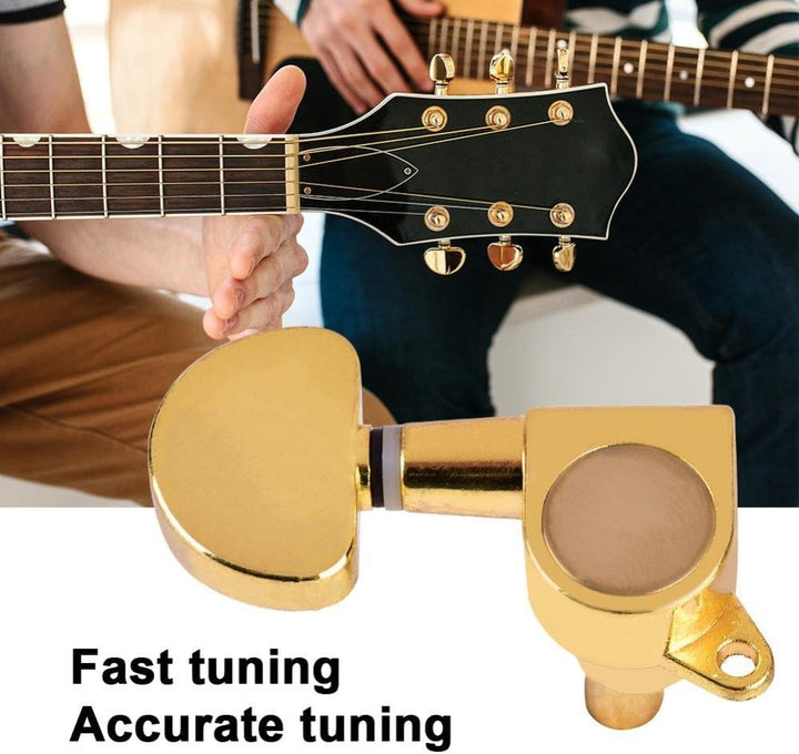 3L3R Geschlossene Gitarren-Stimmwirbel Maschinenk?pfe f¨¹r Folk-Akustik- und E-Gitarren, Spielzubeh?