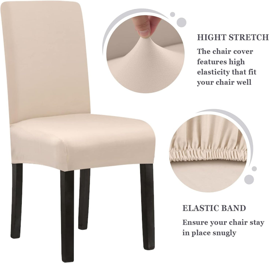 Jaotto Stuhlhussen 6er Set Wasserdicht Stuhlhussen für Esszimmerstühle Stretch Stuhlhussen Schwingst