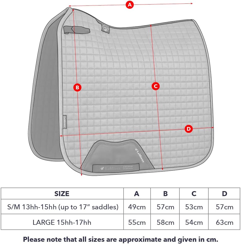 LeMieux Dressur Schabracke S/M Chili Wildleder quadratisch