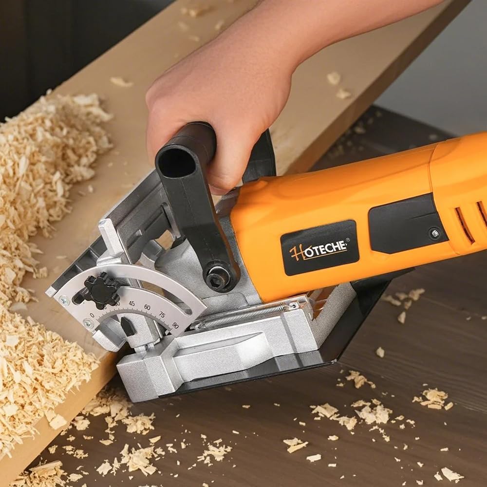 Hoteche 1010W Holz Schlitzfräse - Flachdübelfräse mit 100mm Sägeblatt, 11000rpm, 220-240V - Ideal fü