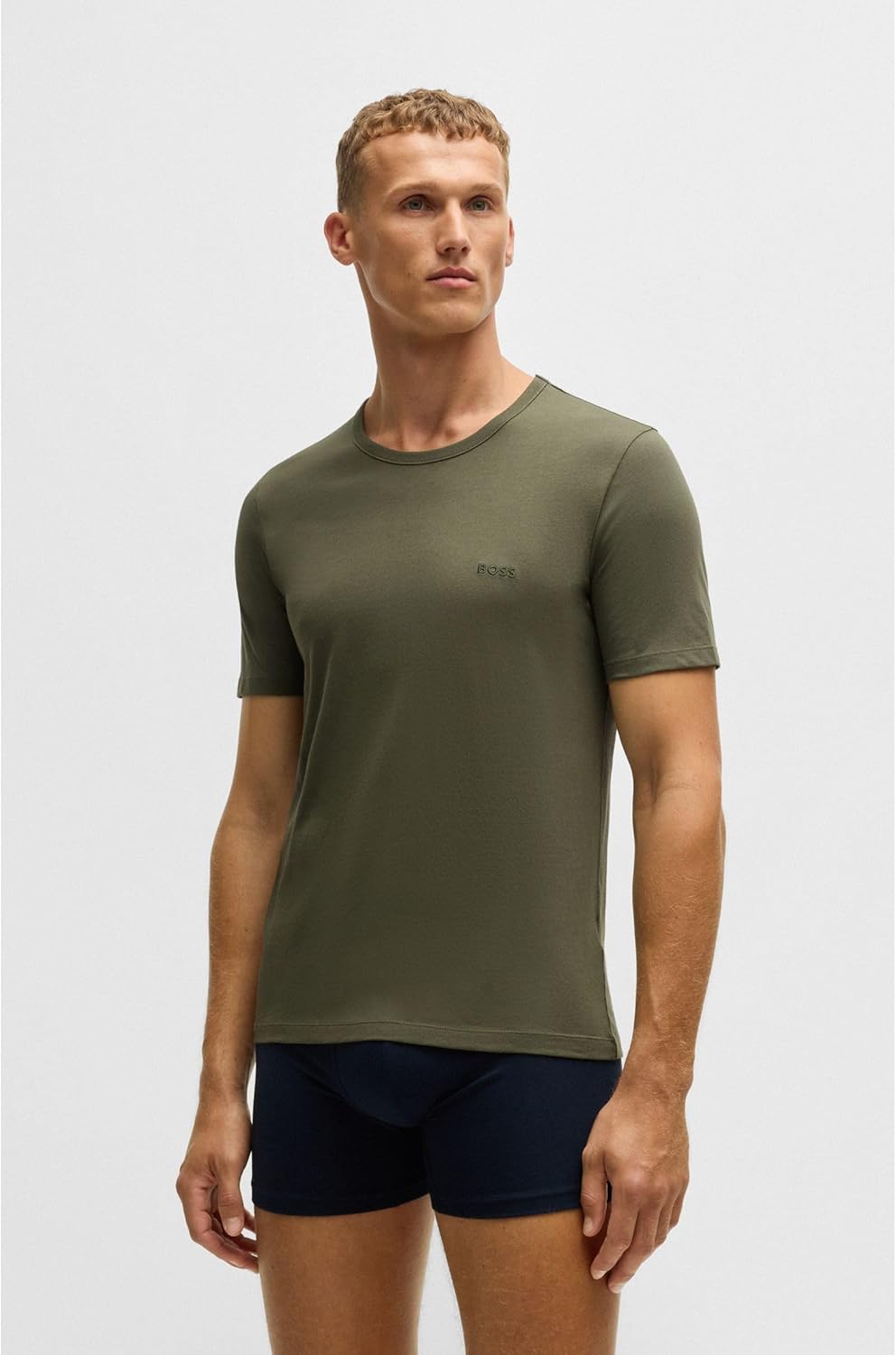 BOSS Herren R-Neck T-Shirt, 3er Pack, S Grün399