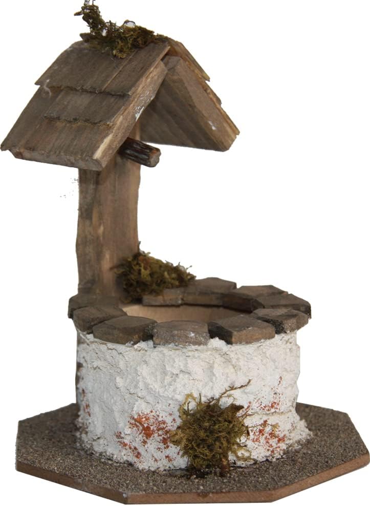 Dekoprojekt Krippenzubehör Brunnen rund, Gross 12 cm