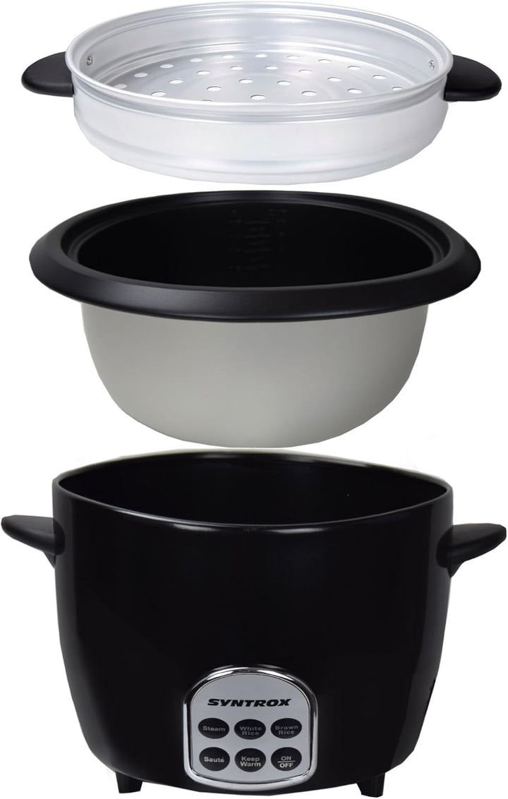 Syntrox Germany Slow Chef RC-700W Gourmet Multikocher Multifunktionskocher Reiskocher Dampfgarer mit
