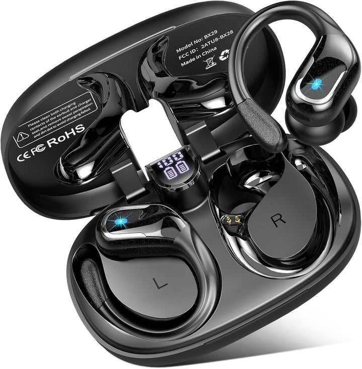 Bluetooth Kopfhörer Sport, 75H Wireless Earbuds Tiefer Bass, Kopfhörer Kabellos Bluetooth 5.4 mit EN