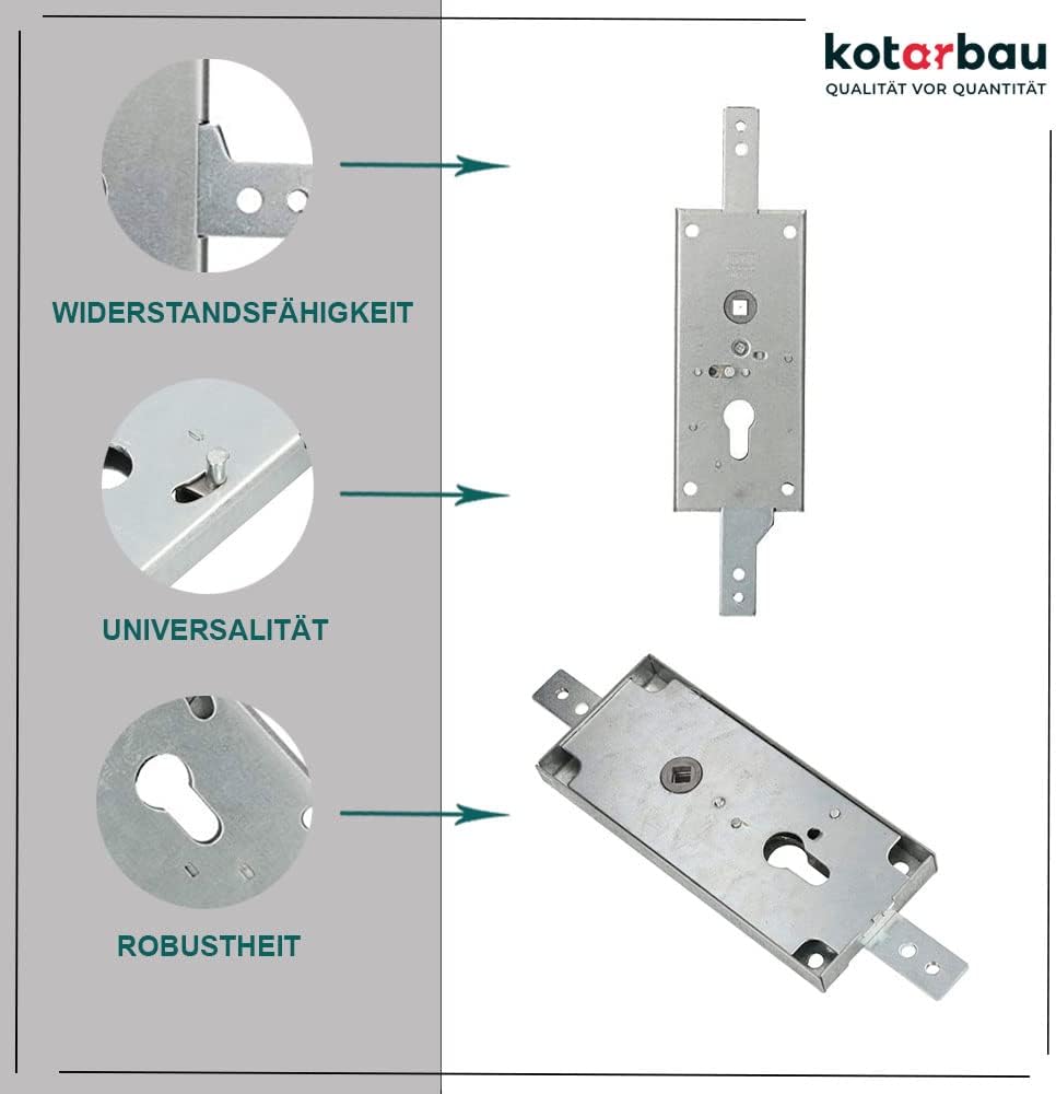 KOTARBAU® Garagenschloss 60 mm Stahl Torschloss Garagentorschloss Profilzylinder für Schwingtore Tor