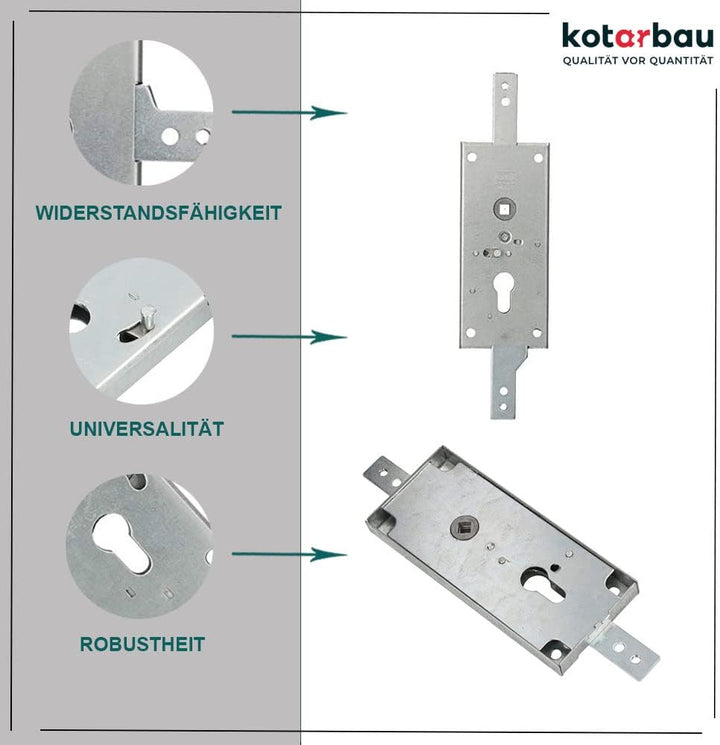 KOTARBAU® Garagenschloss 60 mm Stahl Torschloss Garagentorschloss Profilzylinder für Schwingtore Tor