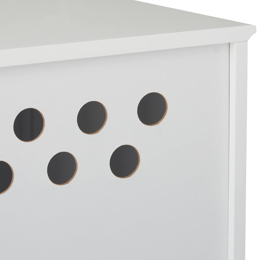 Relaxdays Katzenschrank, grosser Eingang, Magnettür, Rückseite mit Luftlöchern, HBT: 52 x 48 x 53 cm