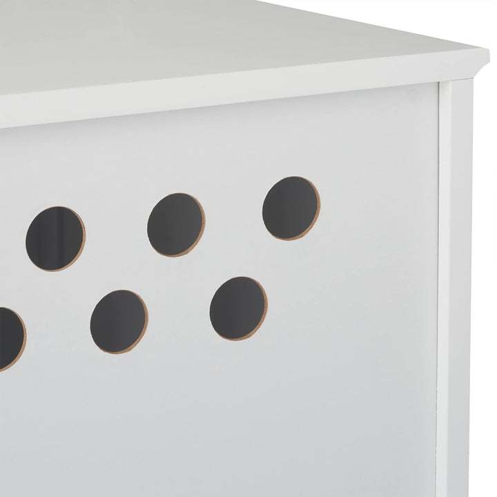 Relaxdays Katzenschrank, grosser Eingang, Magnettür, Rückseite mit Luftlöchern, HBT: 52 x 48 x 53 cm