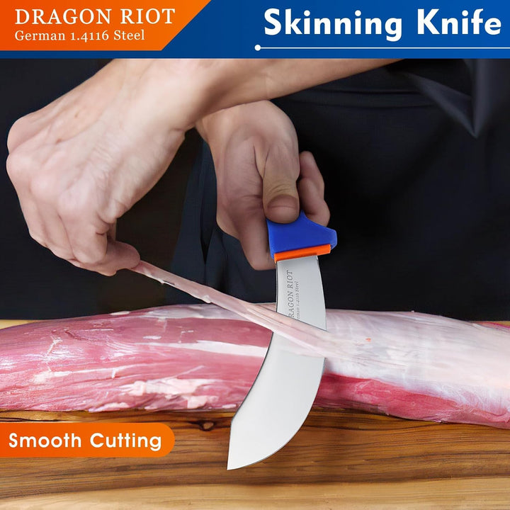 DRAGON RIOT Ausbeinmesser profi Schlachtermesser, 6 Zoll Fleischmesser Flexibel Metzgermesser, Grill