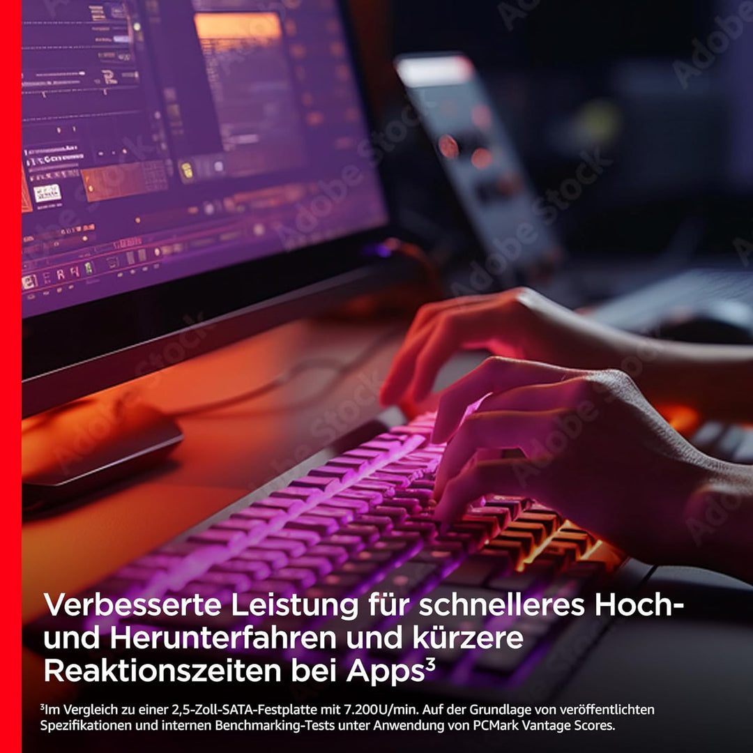 SanDisk Ultra 3D 4 TB SSD interne Festplatte ( 2,5 Zoll, stossbeständig, 3D NAND-Technologie, n-Cach