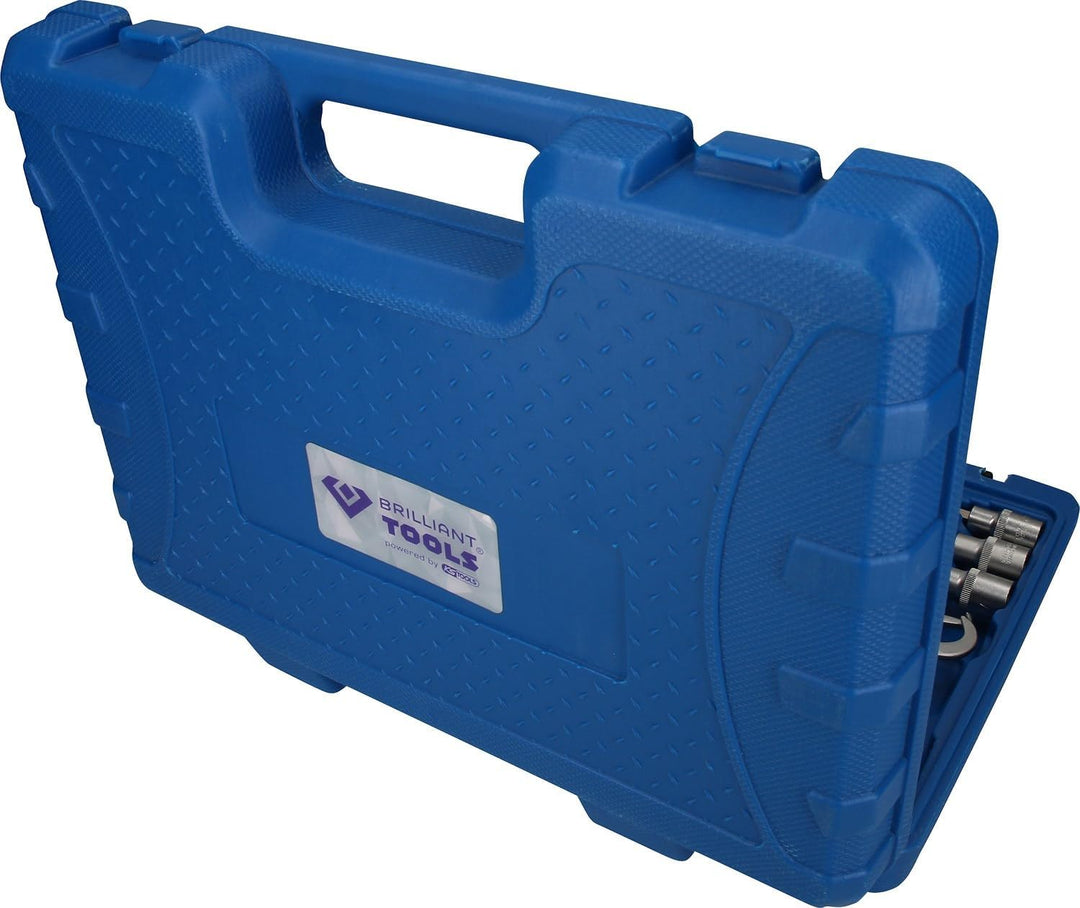 BRILLIANT TOOLS BT701250 Universal-Bremstrommel und Bremsscheiben -Werkzeug-Satz | 15-tlg. [Powered