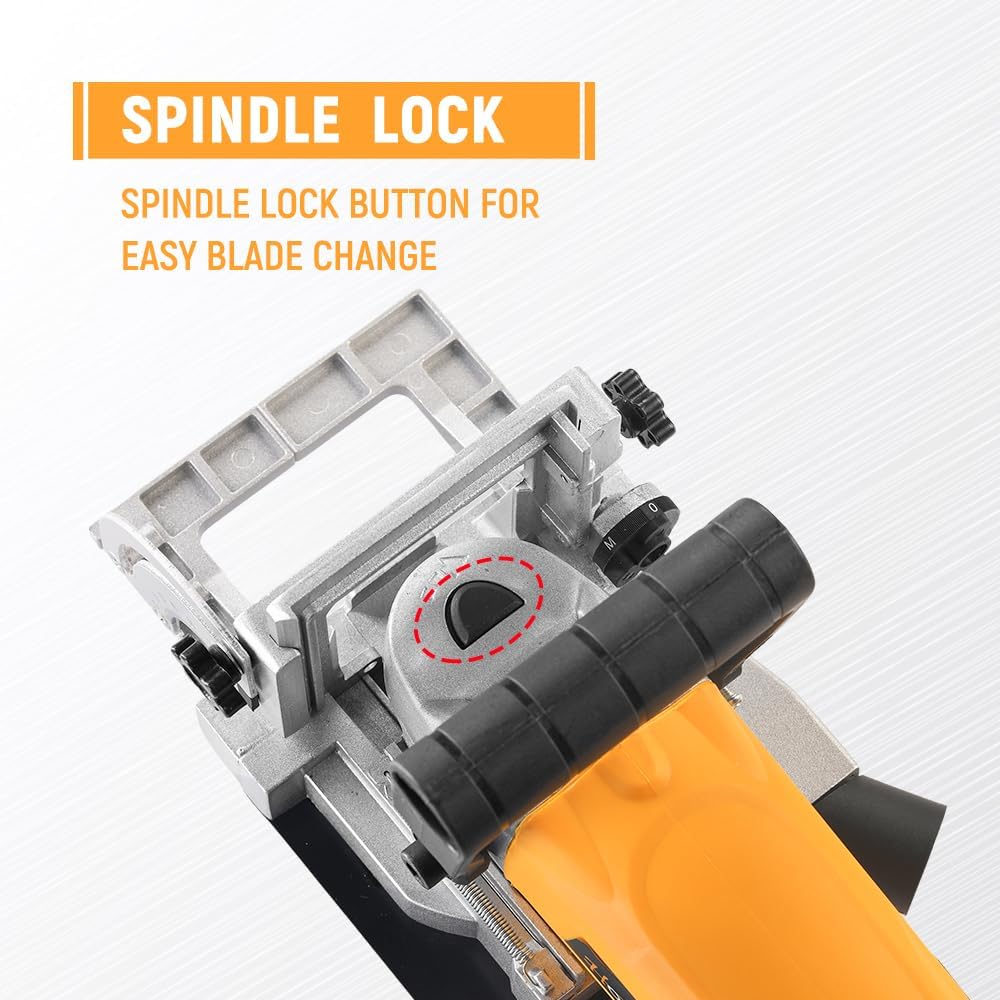 Hoteche 1010W Holz Schlitzfräse - Flachdübelfräse mit 100mm Sägeblatt, 11000rpm, 220-240V - Ideal fü