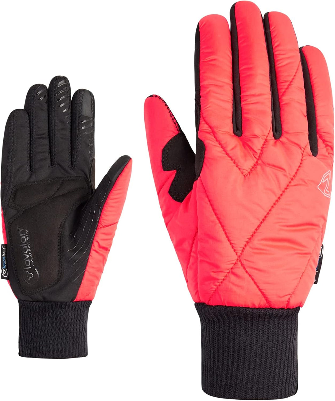 Ziener Damen DAGGI Fahrradhandschuhe, Winter | Wolle, gepolstert, Langfinger, Wolle, hot red, 8