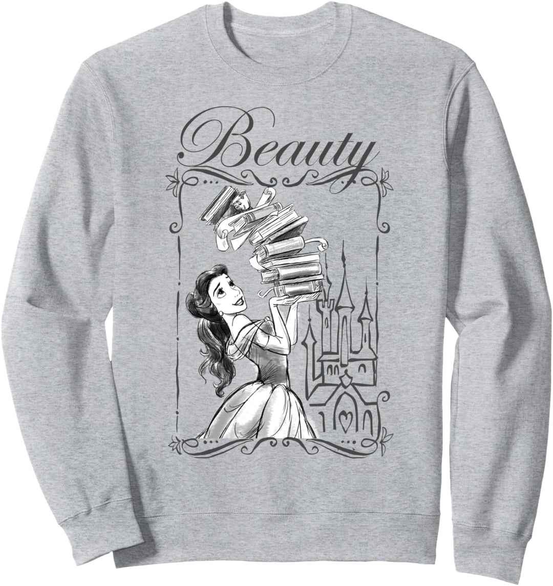 Disney Beauty And The Beast Belle Books Sketch Sweatshirt