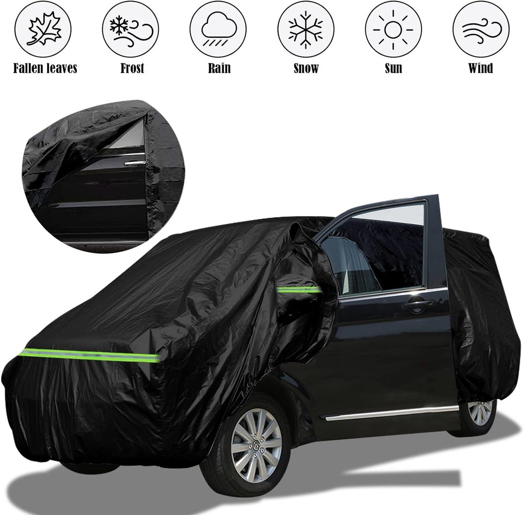 Autoabdeckung Vollgarage Abdeckplane Auto Kombipassend für VW T5 T6, 300D Atmungsaktiv SWB Autoabdec