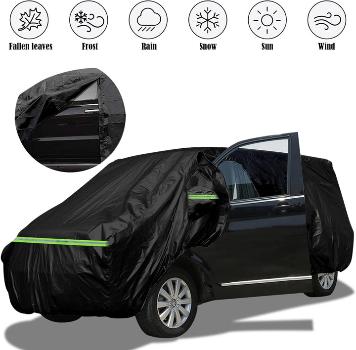 Autoabdeckung Vollgarage Abdeckplane Auto Kombipassend für VW T5 T6, 300D Atmungsaktiv SWB Autoabdec