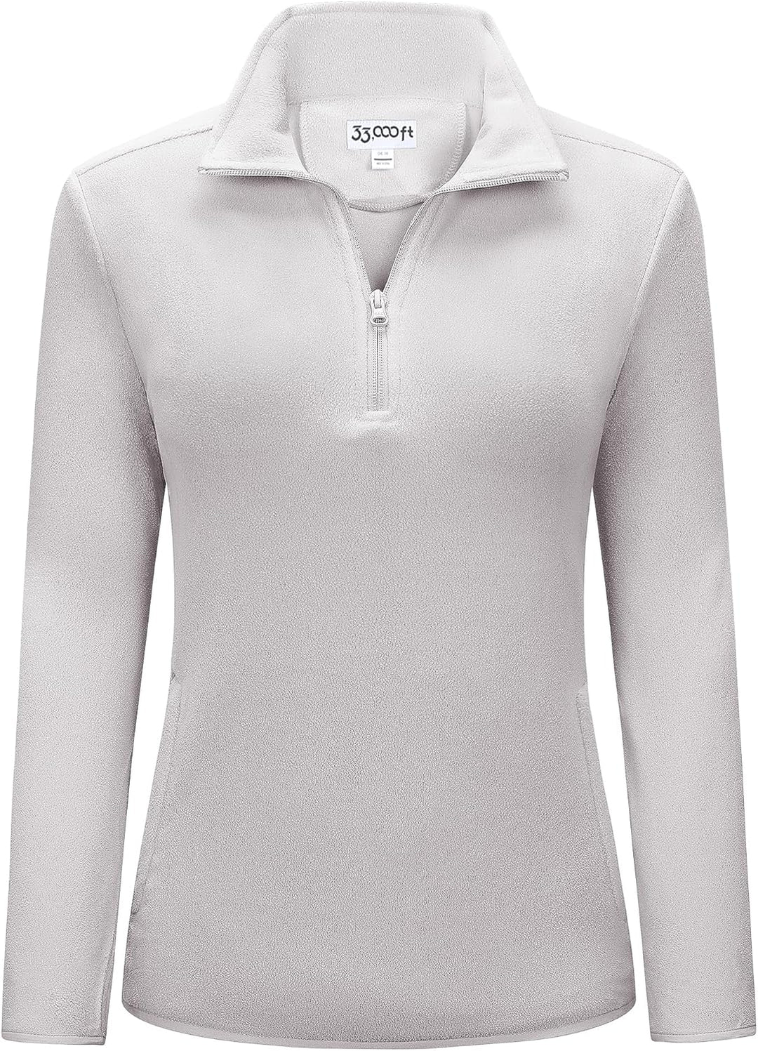 33,000ft Damen Fleece Pullover mit Halbreissverschluss Fleeceshirt Winter Warm Ski-Pullover Microfle