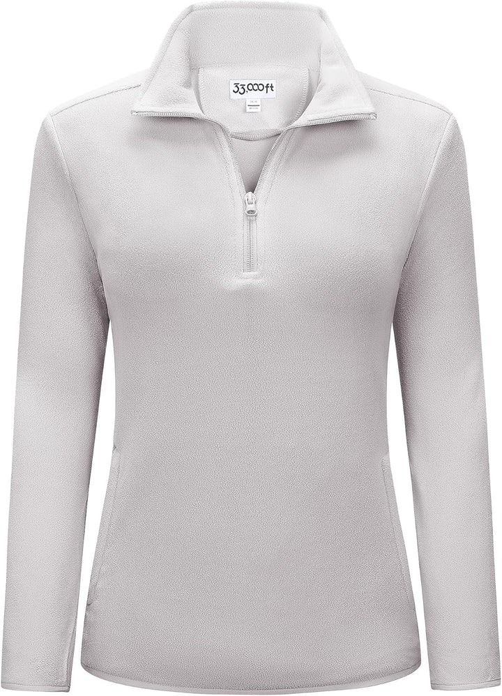 33,000ft Damen Fleece Pullover mit Halbreissverschluss Fleeceshirt Winter Warm Ski-Pullover Microfle