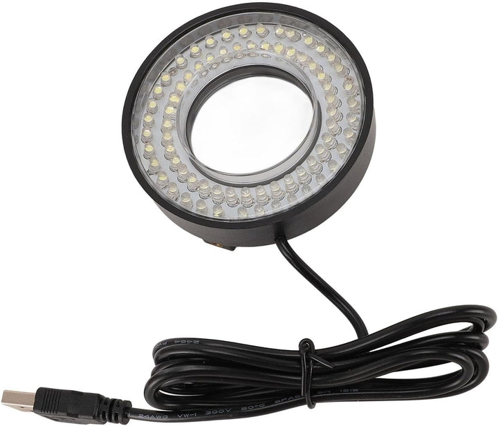 Mikroskop LED Ringlicht, 72 LEDs, 6500 K–7500 K, Verstellbare Beleuchtung, USB 5 V, Mikroskop Licht
