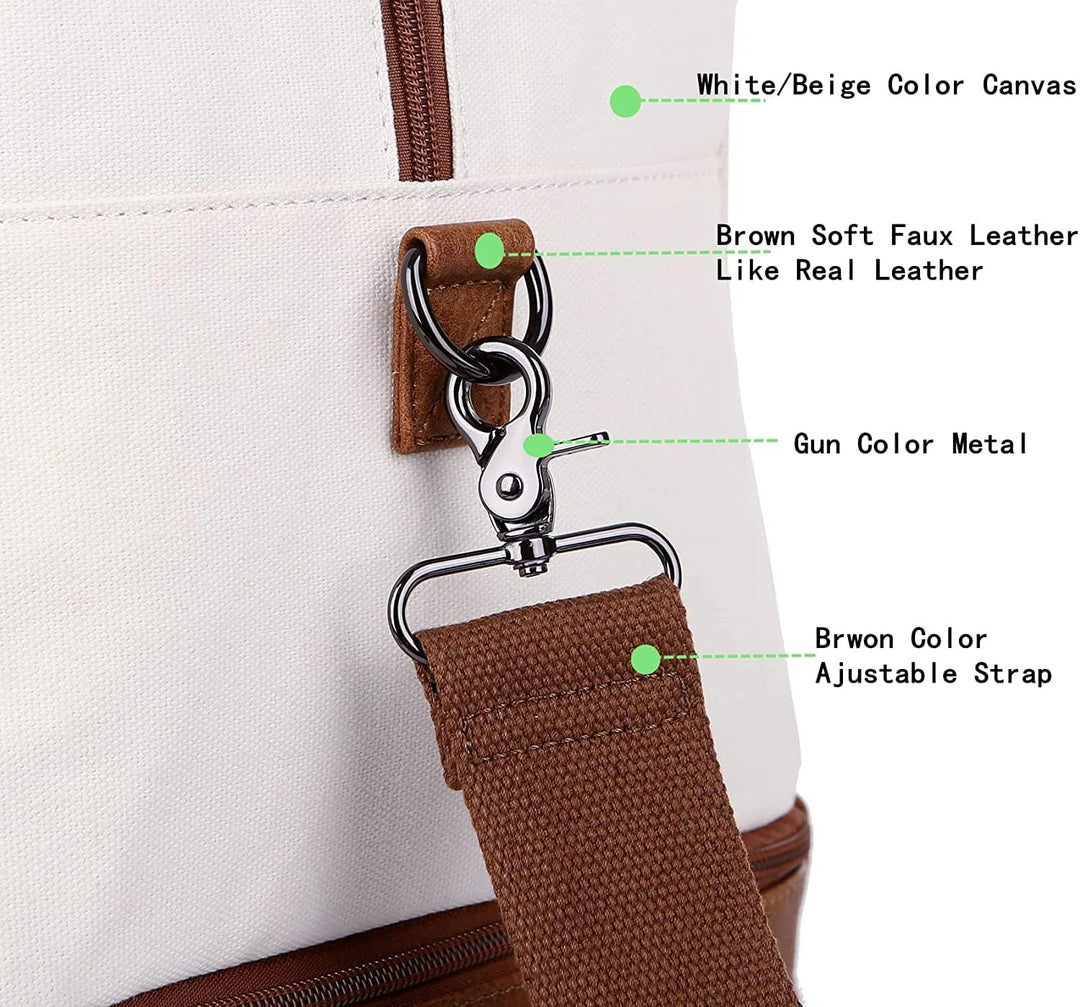 Damen Segeltuch Reisetasche Wochenendtasche Canvas Travel Duffel Weekender Tasche Handgepäck mit Sch