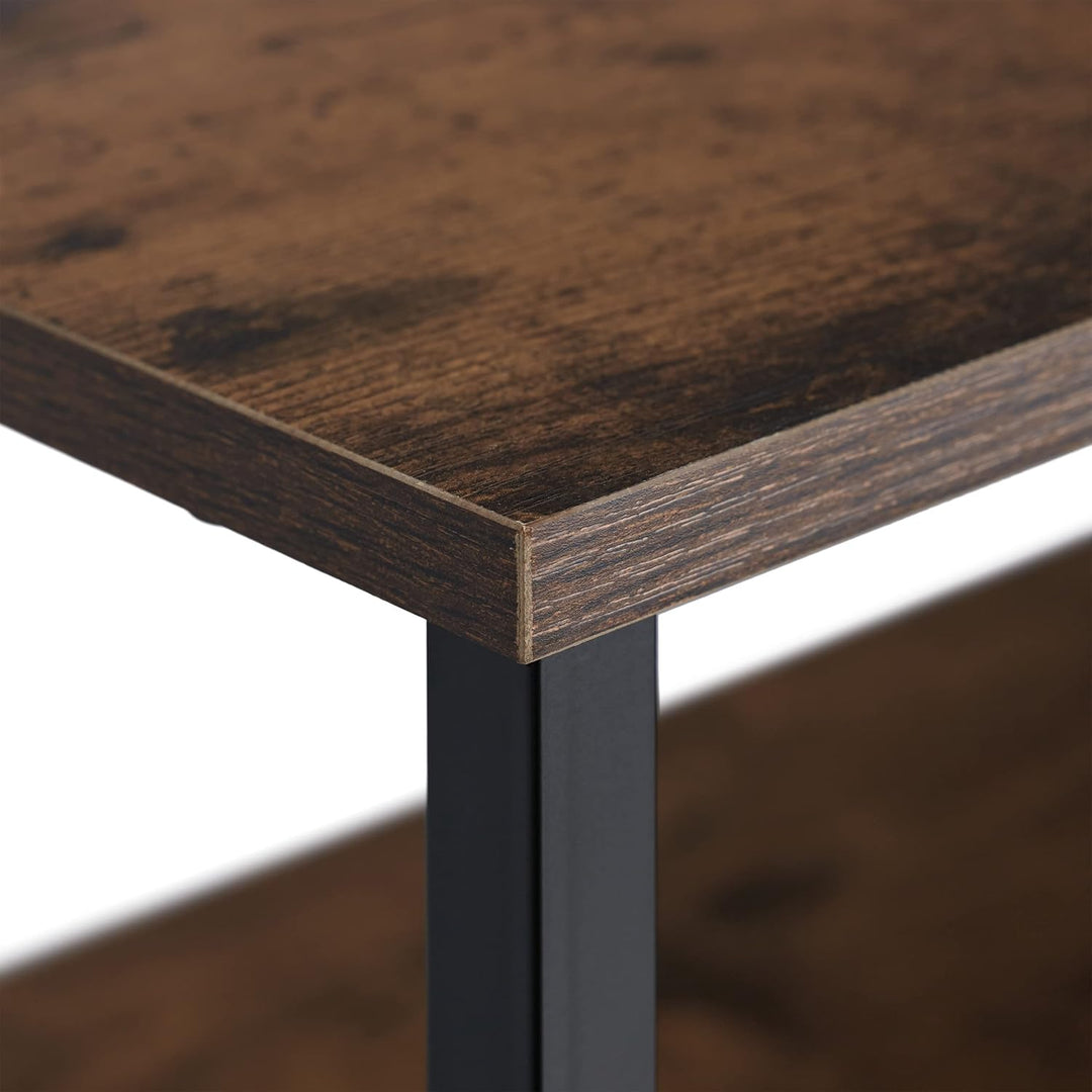 Relaxdays HxBxT 71,5 x 84 x 32,5 cm Kleiderschrank braun-schwarz Kommode Industrial, HBT, Stoff, Met