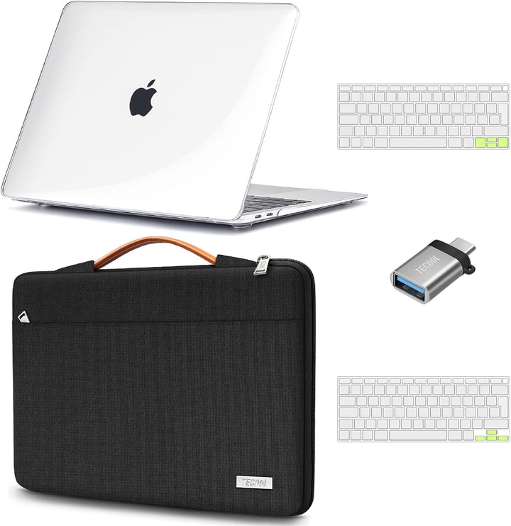 TECOOL Hülle Tasche Kompatibel mit MacBook Air 13 Zoll 2022 2021 2020 2019 2018 A2337 M1/A2179/A1932