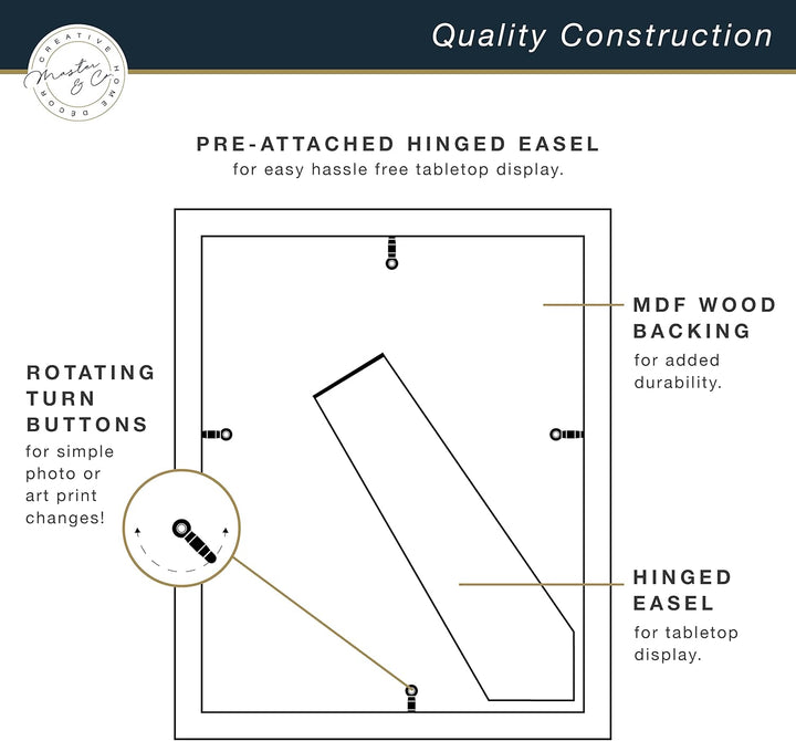 MCS Foundry Gallery Wandrahmen Galeriewandrahmen, schwarz, 8 x 10 in matted to 4 x 6 in 8 x 10 in ma