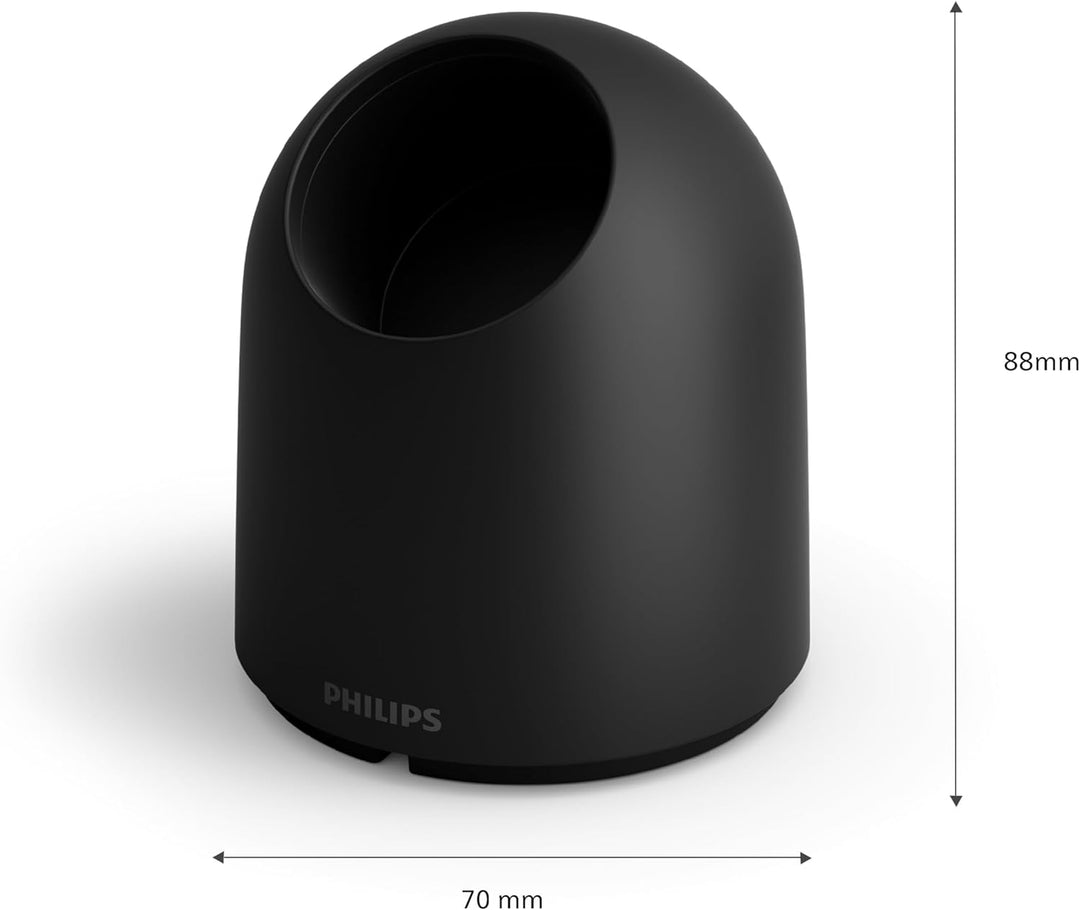 Philips Hue Secure Standfuss für kabelgebundene Überwachungskamera, schwarz, Schwarz