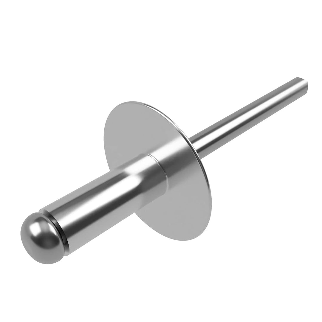 4.8mm x 12mm Legierungsnieten mit grossem Kopf, 250 Pack – Nieten für Metall, Blindniet, Kuppelkopfn
