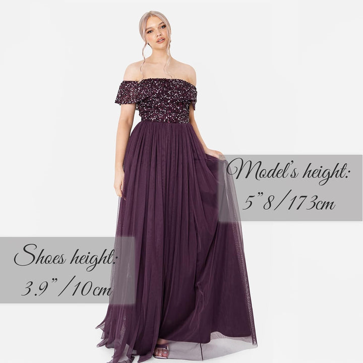 Maya Deluxe Damen Bridesmaid Dress Berry 26, Berry 26