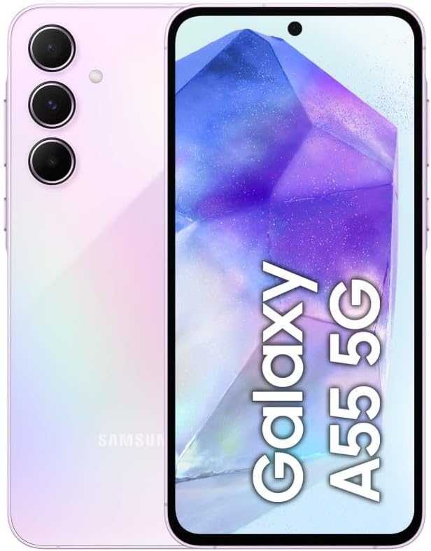 Samsung Galaxy A55 5G Smartphone, Android-Handy ohne Vertrag, 256 GB - 8 GB RAM, 50-MP-Kamera, Aweso