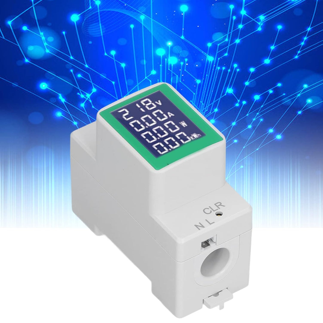 Stromzähler Hutschiene Voltmeter Amperemeter, AC50-300V/100A LCD Digitale Stromzähler DIN Schienen S