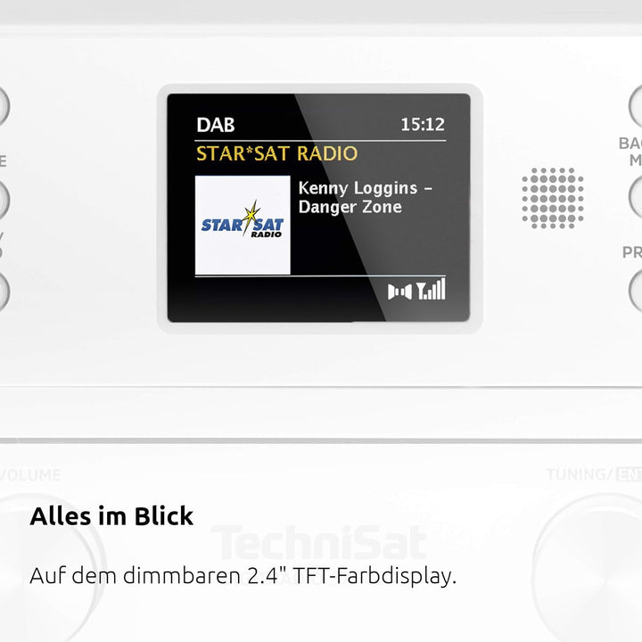 TechniSat DIGITRADIO 371 CD IR - Stereo Internetradio (DAB+, UKW, CD-Player, WLAN, Bluetooth, Farbdi