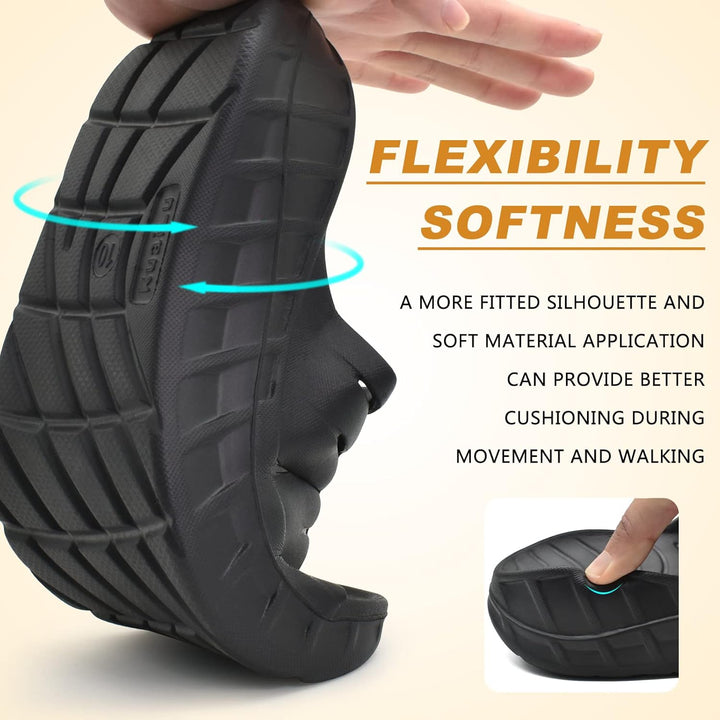 KuaiLu Recovery Sandalen Herren mit Bequeme Plantarfasziitis Arch Support, Orthopädische Männer Leic
