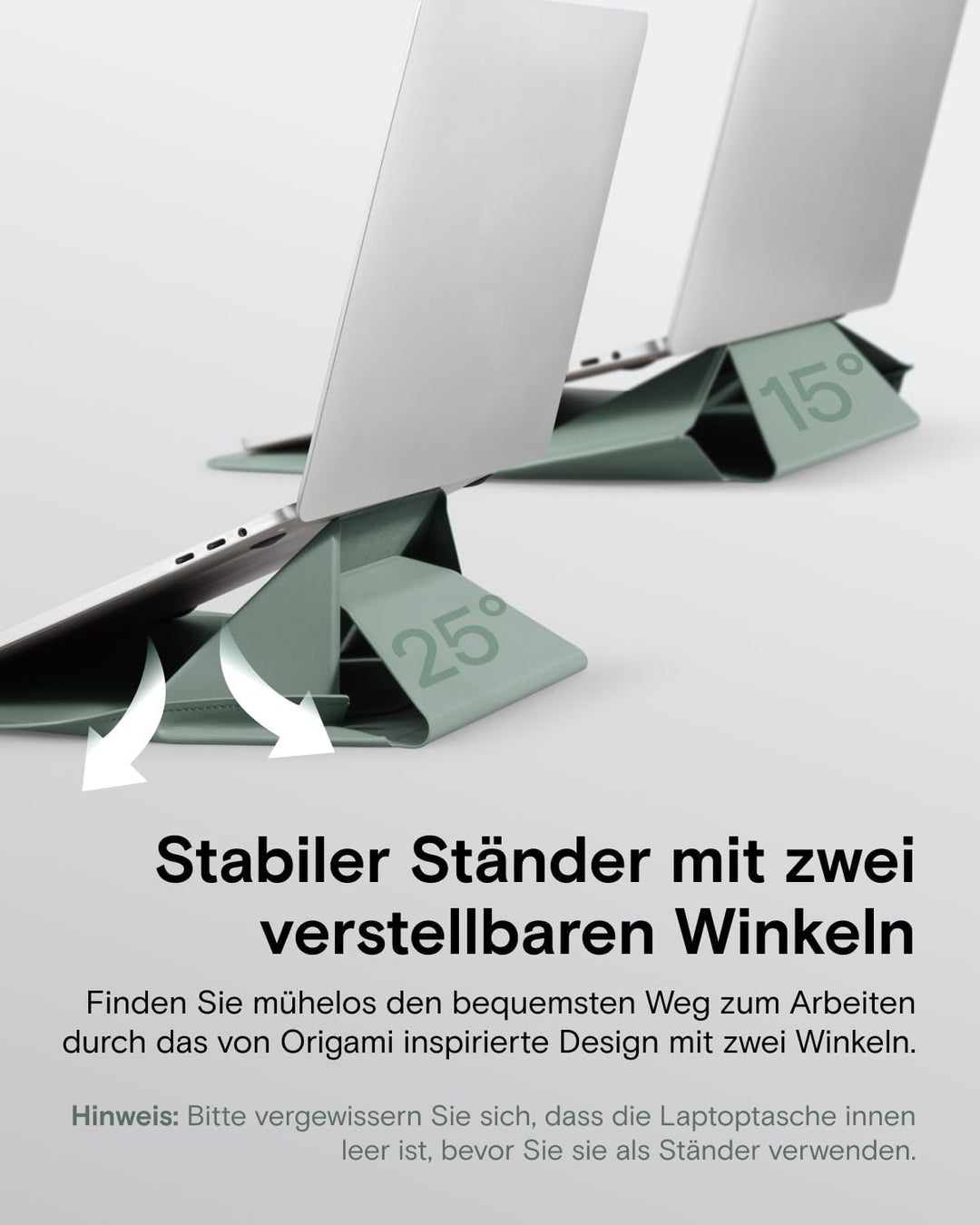 MOFT Laptop Hülle Tasche & Laptop Ständer für 15-16 Zoll Notebook, Laptoptasche aus Kunstleder mit 2
