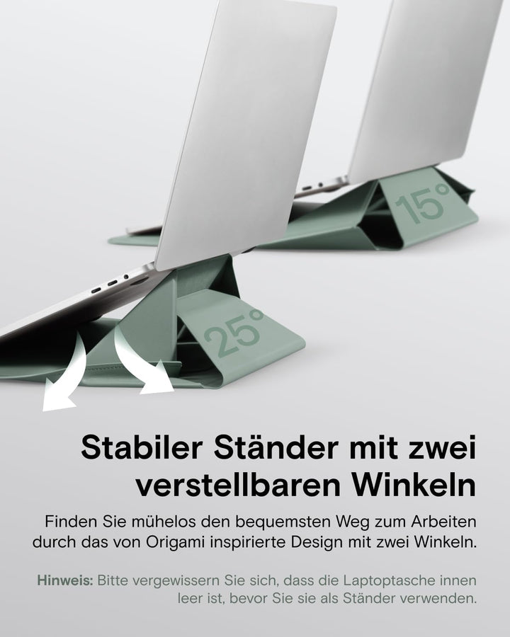MOFT Laptop Hülle Tasche & Laptop Ständer für 15-16 Zoll Notebook, Laptoptasche aus Kunstleder mit 2