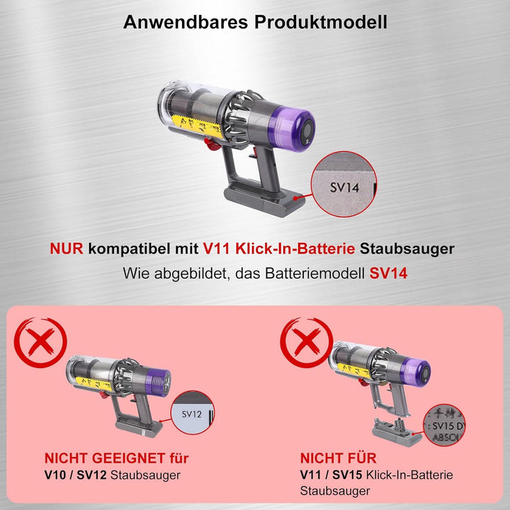 Verbesserter Metall Schalter Montageteil Ersatz für Dyson V11 SV14 Staubsauger, Power Trigger V11 Kn