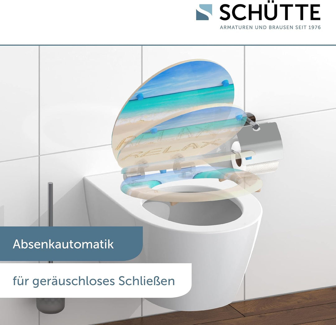 SCHÜTTE 80131 WC-Sitz RELAX, MDF, mit Absenkautomatik Motiv, Relax