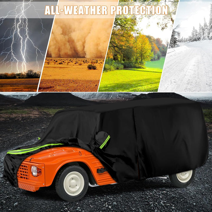 Autoabdeckung Passend für Citroen Mehari 1968-1988, wasserdichte Vollgarage Autoplane mit Reissversc