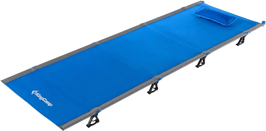 KingCamp Alu Feld Bett XL Outdoor klick Klappbett Camping Liege Leicht 190x64 cm Royal Blue, Royal B