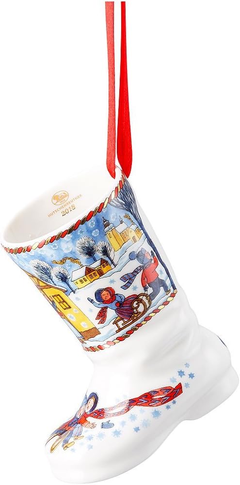 Porzellanglocke + Porzellankugel 2018 - Hutschenreuther - Motiv Winterfreuden - in OVP