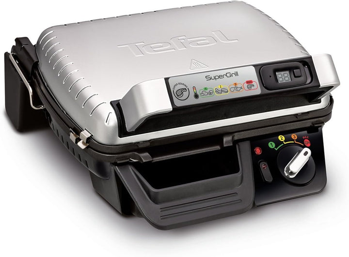 Tefal SuperGrill 2000 Watt Elektrogrill Elektrogrill Aluminium 320 x 240 mm